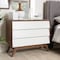 Baxton Studio Hildon Mid-Century White and Walnut Wood 3-Drawer Storage Chest 136-7492 - alternate 6